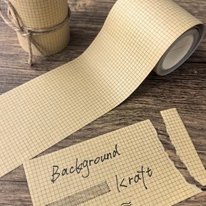 TEMU 1롤 빈티지 베이지 크래프트 그리드 양피지 테이프 - 그리드 라인 & 여백 가이드가 있는 에이징 양피지, 불릿 저널링, 스크랩북, 플래너, DIY 공예, 용품, 점선 테두리 디자인 (연필/자 호환)