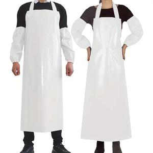 TEMU 방수 PVC 내유성 주방 앞치마, 식품 산업, 외식업, 해산물용, 긴 허리밴드 47.24인치, 해산물 가공용 앞치마,케이터링 앞치마,전체 커버리지 앞치마,오일 방지 앞치마,쉽게 세척 가능한 앞치마,요리사와 주방 요리사,레스토랑