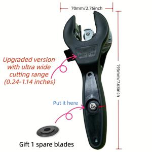 TEMU 360° 회전식 초광각 고강도 라쳇 파이프 커터 - 구리, 알루미늄, 스틸, PPR/PE용 수동 고강도 파이프 커터 - 전기 불필요, 배관 작업에 적합, 구리 파이프 커터, 컴팩트 디자인, 내구성 있는 구조, 파이프절단기, 배관커터날, 파이프컷팅기, 배관커터, 파이프커터, pvc커터기, 공구