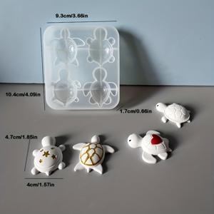 TEMU 하트 거북이 실리콘 몰드 공예용 - 시멘트, 석고, 점토에 적합, 홈 데코 또는 선물, 수제 공예, 공예 용품, 거북이 장식에 이상적