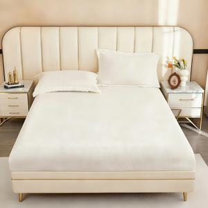TEMU 두꺼운 밀크 벨벳 매트리스 커버 | 싱글 및 더블 침대에 적합, 5-30cm 매트리스에 맞음, 세탁기 사용 가능, 폴리에스터, 가정, 기숙사, 호텔용 멀티 컬러 옵션