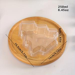 TEMU 50개 (25박스 + 25뚜껑) 8.25oz 투명 크리스마스 트리 모양 쿠키 선물 상자, 트리 모양 포장, 디저트, 케이크, 사탕, 크리스마스 진저브레드 장식에 적합, 테마 디자인, 디저트