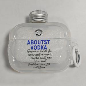 TEMU 3D 병 뚜껑 보드카 디자인 물결 모서리 이어버드 케이스, Apple Airpods 1, 2, 3, 4 Pro 2, 3세대에 적합, 가방 걸이용 넥스트랩이 있는 보호 케이스, 이어버드 케이스, 이어버드 홀더, 이어폰 케이스, 에어팟 케이스, 이어버드 케이스, 이어폰 홀더