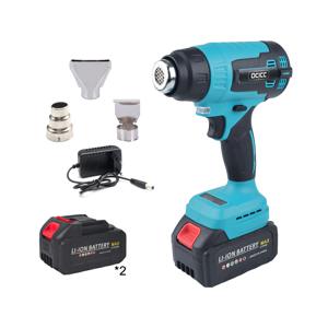 TEMU 우스틴수 무선 충전 히팅건 열풍기 4개의 노즐 온도 보호 기능을 갖추고 있으며 마키타 배터리와 호환됩니다