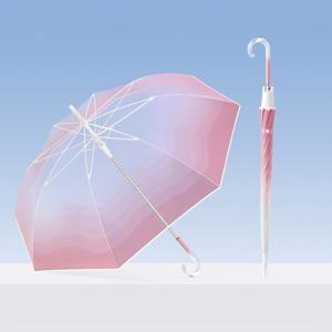 TEMU 튼튼한 투명 그라데이션 데일리 우산 KL-250303