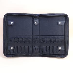 TEMU 29슬롯 메이크업 브러쉬 보관 가방 블랙 대용량 메이크업 브러쉬 유니버설 휴대용 뷰티 백 메이크업 전용 접이식 가방 메이크업 브러쉬는 포함되지 않습니다|화장품정리함