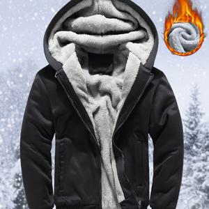 TEMU 여성용 포근한 플리스 안감 후드티 - 캐주얼 스포츠웨어, 지퍼 프론트, 포켓 | 가을/겨울용 따뜻하고 스타일리시