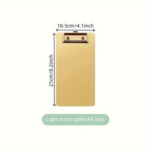 TEMU 노르딕 골든 스테인레스 스틸 파일 쓰기 보드 클립 패드 레스토랑 주문 클립 보드 메뉴 클립 데이터 클립 보드