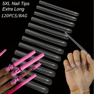 TEMU 120개 네일 아트 슈퍼 롱 네일 스티커 풀 패스트 네피스 시즈리 패스트 네피스 스티커 12 사이즈 120개 박스에 포함