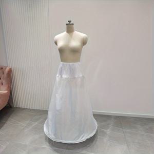 TEMU 사야브라이덜 심플 폴리에스터 브라이덜 페티코트, 조절 가능한 허리, 탄성 A라인 튜튜 스커트, 스틸 후프 포함, 웨딩 드레스 크리놀린 언더스커트 액세서리