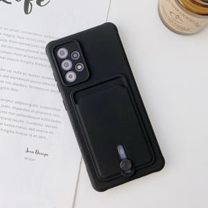 TEMU 삼성 A55 5G/A35/A53/A33/A23/A72/A52/A32 휴대폰 케이스 푸시풀 카드 홀더 휴대용 카드 홀더 낙하 방지 보호 커버