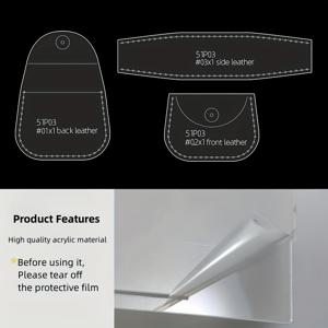 TEMU 3pcs 미니 동전 지갑 템플릿 지갑 만들기 몰드 가죽 패턴 아크릴 스텐실 DIY 지갑 수제 몰드 용품 핸드크래프트 액세서리