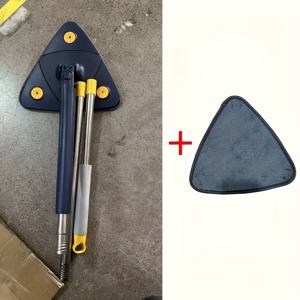 TEMU 360도 회전 삼각형 솔 모ップ, 긴 손잡이, 핸즈프리 세척, 금속 및 플라스틱, 바닥, 벽 및 천장용, 침실, 욕실, 주방, 유리, 가정 청소 도구, 건식 및 습식 사용에 적합