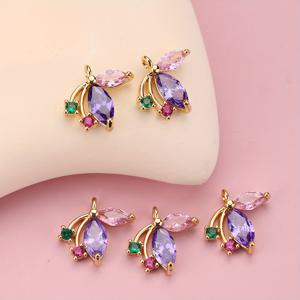 TEMU 5개 마퀴즈 컷 지르코니아 나비 펜던트 - 수제 DIY 주얼리 액세서리, DIY 목걸이, 펜던트, 귀걸이 및 의류/신발/액세서리 주얼리에 적합 - 재질: 합성 지르코니아