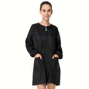 TEMU 1개 이발소 앞치마 미용사 작업복 헤어살롱 다리미 및 염색 작업복 기술자 작업복