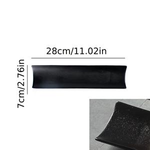 TEMU 1개/3개 일본식 매트 스시 접시, 직사각형 블랙 트레이, 사우리 생선 플래터, 사시미 접시, 야키토리 접시, 디저트 접시