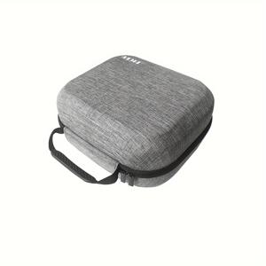 TEMU 페이스프 VR 헤드셋 캐리 케이스 - Oculus Quest 2, Meta Quest 3, Pico 4용 내구성 있는 EVA 하드 쉘 - 스크래치 및 충격 보호, 이중 지퍼 액세스, 휴대용 디자인 - 블랙