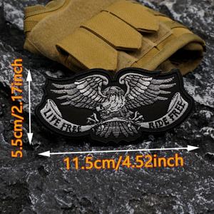 TEMU 1개 독수리 타는 모토패치 자수 아이언온 패치, 데님 재킷용 - 바지 클럽 배지 어플리케, 바느질 및 뜨개질 용품, 조끼 패치 액세서리