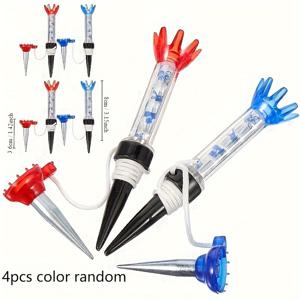 TEMU 4개 골프 티 세트, 볼 거치대 및 연습용 액세서리 포함 - 골프 애호가를 위한 이상적인 선물, 레드/블루/옐로우 아이언 티|골프티