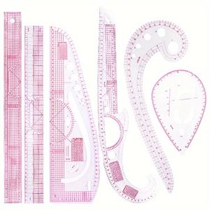 TEMU 3개/4개/6개 곡선 재봉자 룰러 세트 패턴 룰러 다기능 드롭 룰러 의류 비율 룰러 초보자 학습 패턴 제작 도구 재단사용 부드러운 룰러 수공예, 재단, 퀼트 및 그림에 적합 - 다양한 크기의 부드러운 패치워크 템플릿, 재봉 액세서리 및 용품에 적합