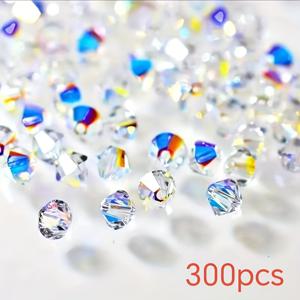 TEMU 축제용 오스트리아 뉴 AB 5328 펜던트 비즈, 4mm, 유리, DIY 주얼리 액세서리