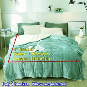 TEMU 찻색이 돋보이는 부드러운 이중 레이어 담요, 소파에 어울리는 따뜻하고 활용도 높은 단색 겨울용 던지기