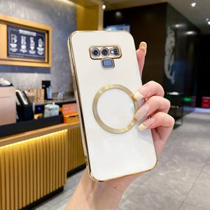 TEMU 삼성 갤럭시 Note8, Note9, Note20, Note20Ultra, SM-N950F, M2003J15SC, SM-N980F, SM-N985F용 새로운 고급 및 하이엔드 올인원 렌즈 폰 케이스, 골드 자석 링 TPU 전기도금 백 커버