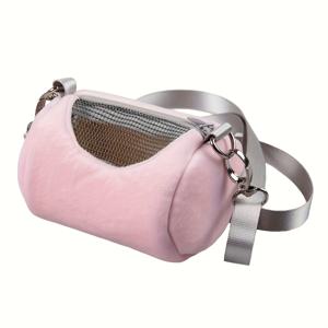 TEMU 휴대용 햄스터 배낭, 폴리에스터 반려동물 운반대, 지퍼 잠금, 기니피그를 위한 따뜻한 소형 반려동물 가방, 소형 동물을 위한 반려동물 용품