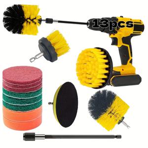 TEMU 일반 청소, 욕실 및 주방 표면(그라우트, 욕조, 샤워기, 타일, 코너 및 자동차 포함)에 적합한 확장 부착물이 있는 전기 청소 브러시 다단 세트. 욕실 표면, 욕조, 샤워기, 타일 및 그라우트를 위한 다용도 청소용 드릴 브러시 부착물이 포함되어 있습니다.