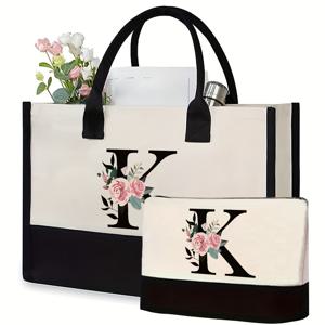 TEMU 여성 토트백, 혼합 색상, 화장품 가방, 고정 숄더 스트랩, 잠금 장치 없음, 랜덤 프린팅, 핸드백 포함