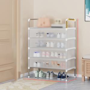 TEMU 3/4/5/6/7층이 있는 간단한 조립 신발장, 플립 디자인과 투명한 선반을 특징으로, 조립이 쉬운 바닥 신발장, 대용량 가정용 신발장, 침실, 거실, 기숙사 입구에서 정리하고 보관하기에 완벽한 집을 위한 필수품입니다.