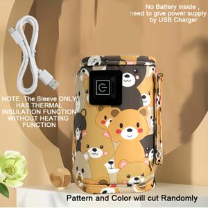 TEMU USB 전원 휴대용 젖병 워머, 여행용 유모차 보온 가방, 젖병 히터, 편리한 젖병 급여 워머, 크리스마스, 할로윈, 추수감사절, 부활절 선물로 적합.