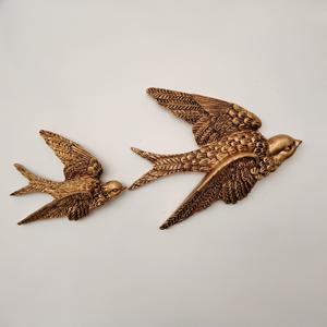 TEMU 빈티지 날아다니는 새 벽 장식 2개 세트 - 갤러리 벽, 거실, 침실용 장식 행잉, 레트로 홈 데코 - 스타일리시한 방 액센트, 독특한 디자인, 설치형, 새 장식, 새 장식품, 새 벽 장식