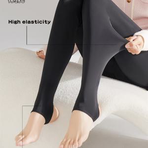 TEMU 여성용 하이웨이스트 팬츠 - 발목 그립, 4방향 스트레치가 있는 고탄력 & 통기성 레깅스, 야외 및 캐주얼 착용용 - 솔리드 블랙 봄/가을 우아함 컬렉션, 액세서리, 의류, 매끈한 디자인, 내구성 있는 원단