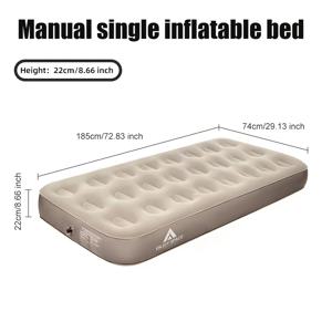 TEMU 야외용 팽창식 침대 슬리핑 패드, 텐트 캠핑 및 가정용 에어 매트리스