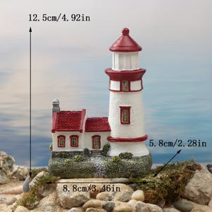 TEMU 1pc 손그림 메디테러니안 스타일 레진 랜드마크 스태츄, 해양 테마 미니어처 장식, 해변 랜드마크 장식, 페어리 가든, 해양 풍경, 다이오라마 액세서리, 랜드스케이프, 씬, 휴일, 방, 집, 사무실, 테마 파티 장식 - 건축, 전기 없음