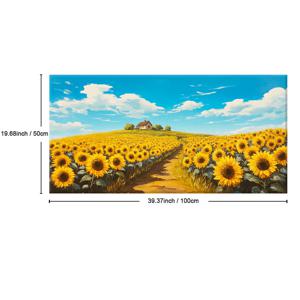 TEMU 1pc 필드 캔버스 아트 프린트, 프레임된 풍경 벽 장식, 클래식 레트로 현대 스타일, 나무 프레임, 실내/실외 포스터, 거실, 침실, 욕실, 계절별 봄/겨울 미적 가정 장식