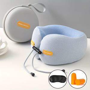 TEMU 기차, 비행기, 호텔 등에서 편안하게 수면할 수 있는 U자 모양의 여행용 목베개, 메모리 폼으로 제작되어 휴대가 편리한 지원을 제공합니다.