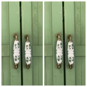 TEMU 4개 세트 빈티지 브라운 & 러스틱 세라믹 캐비닛 손잡이 - 아연 합금 서랍 손잡이, 캐비닛, 드레서, 가구 하드웨어용 - 내구성 있는 빈티지 세라믹 손잡이, 쉬운 설치