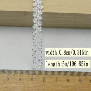 TEMU 5미터의 골든 실버 커튼 지네 레이스, 중간 곡선 웨이브 레이스와 레이스 트림 S자 곡선 레이스, 지네 직조 레이스 웨딩 공예 DIY 의류 액세서리 장식용 피트 로프 레이스