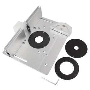 TEMU 1세트 대형 라우터 테이블 삽입판 85x85mm 88x95mm 목공 벤치 라우터 테이블용 마이터 게이지 가이드 알루미늄 펜스 브래킷