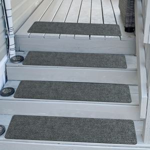 TEMU WEIDUOYI 야외/미끄럼 방지 방수 계단 트레드 5/10/15개 팩 - 미끄럼 방지 테이프 포함, 내구성 강한 계단용, 나무 계단, 노인, 애완동물, 경사로, 스케이트보드용 (5.9