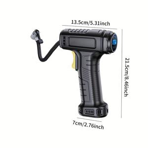 TEMU 휴대용 공기 압축기, 타이어 인플레이터, 4배 빠른 공기 주입, 150PSI 자동차 타이어용 에어 펌프, 디지털 압력 게이지/LED 조명, 충전식 배터리, 자동차, , 자전거, 공 등에 적합, 완벽한 선물