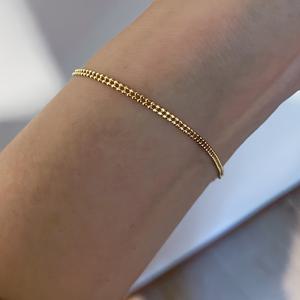 TEMU 925 실버 스파클링 더블 레이어 소형 비즈 비즈 브래지렛, 데일리 웨어용, 스택 가능한 독특한 디자인 액세서리, 다재다능한 스타일