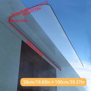 TEMU 39.4인치/31.5인치 문 창 커버, 투명한 비 우산, 지원 필요 없음, 4계절 자외선 보호, 정원, 포치 및 창 보호에 적합, 지붕 차단