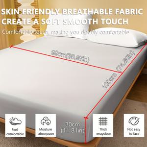 TEMU 1개 심플 모던 솔리드 컬러 브러시드 피트드 시트, 침실용 미끄럼 방지 매트리스 보호 커버 /1.5m 매트리스 커버, 패키지 커버, 침대 커버, 매트리스 커버, 먼지 방지 커버, 침구 (베개 커버 미포함)