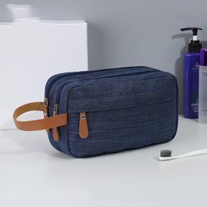 TEMU 남성용 대용량 여행 화장품 가방 - 경량 옥스포드 원단, 다중 수납공간, 지퍼 잠금 & 상단 핸들, 비즈니스 스타일 블랙 코스메틱 케이스 (체육관, 여행, 일상 사용) - 내구성 있고 세련된 보관, 화장품 여행 가방, 체육관 필수품, 슬림한 디자인, 튼튼한 구조, 자주 여행하는 사람을 위한 컴팩트한 디자인, 강화된 스티칭, 주주 여행자용|파우치