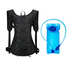 TEMU 2개 세트(배낭 + 물주머니) 아웃도어 스포츠 더블 숄더백 경량 하이킹 백팩 멀티펑셔널 사이클링 더블 숄더백