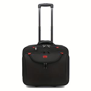 TEMU 크리스마스 선물 비즈니스 캐빈 크루 기내 반입 여행 가방, 나일론 소재, 다중 지퍼 및 망원 핸들, 다기능 노트북 케이스, 탑승 및 출장에 적합, 내구성이 뛰어나고 충격 방지 기능이 있는 비밀번호 잠금 장치가 있는 여행용 케이스.