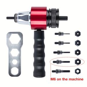 TEMU 무선 드릴 전기용 리벳 너트 도구 어댑터, M3 M4 M5 M6 M8 내구성 및 휴대용 너트 리베팅 건, 새로운 노동 절약형 리벳 건 키트, 전문 리벳 너트 도구 키트